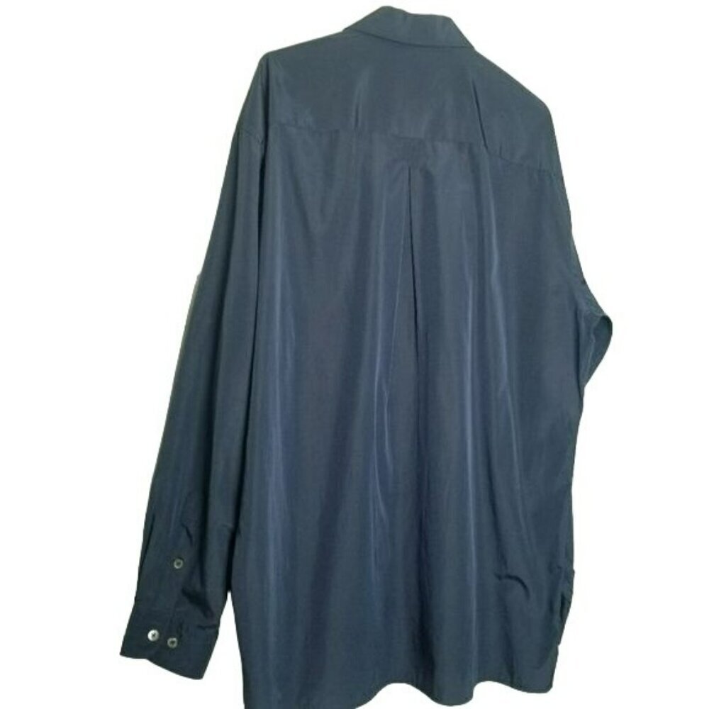 Halogen Mens dress shirt button down Navy Blue EUC 17.5 XL - Picture 2 of 11